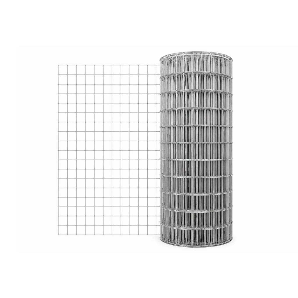 Malla Electrosoldada Rollo 1.5×10m — Cuadrícula 5×5cm — Calibre 14 — 2.03 mm