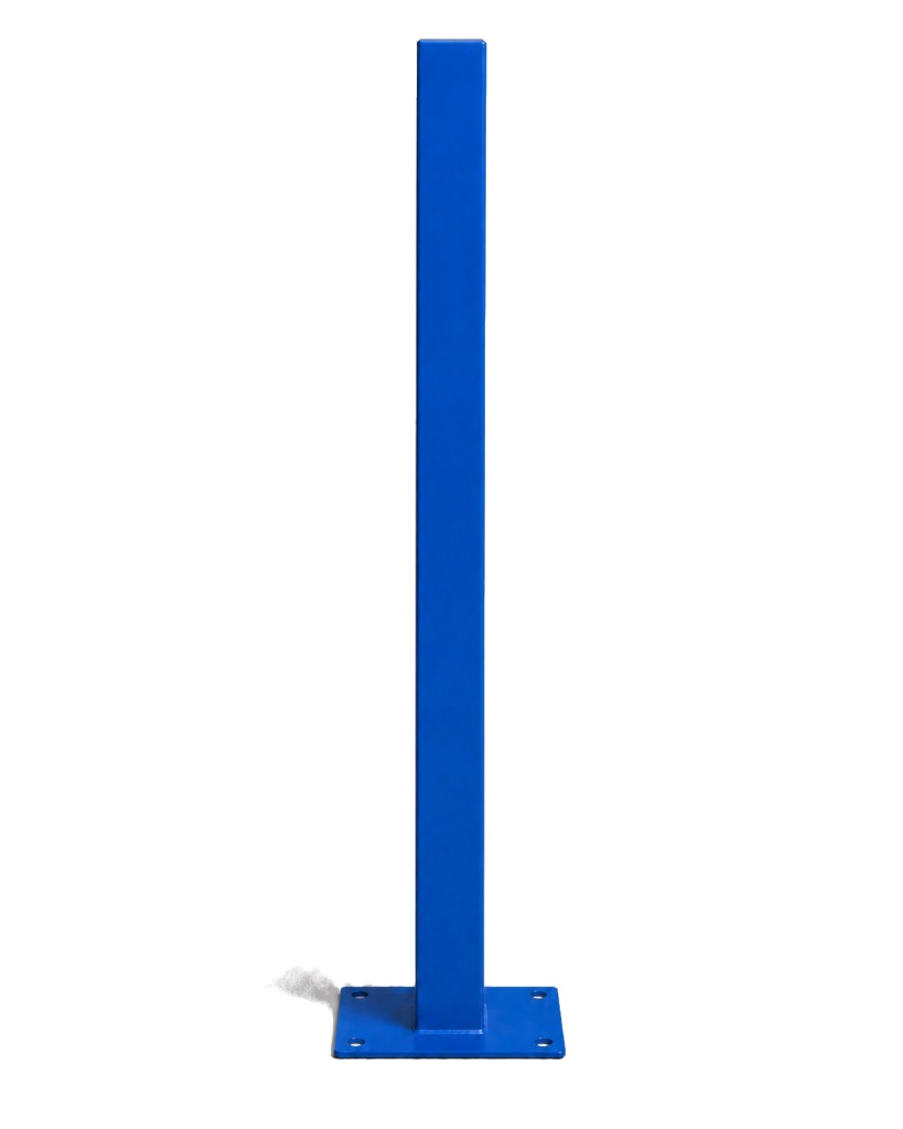 Poste pre-cortado 2"×2" — 0.8 m — Pintado Azul (RAL 5017)