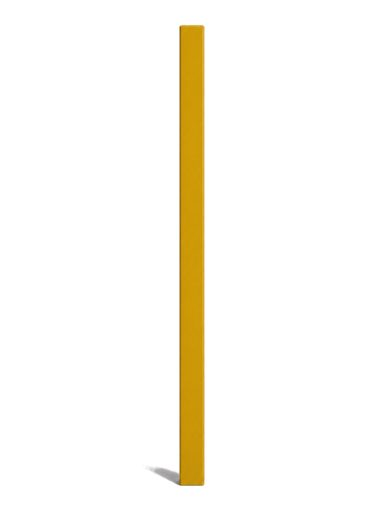 Poste pre-cortado 3"×3" — 3.0 m — Pintado Amarillo (RAL 1003)