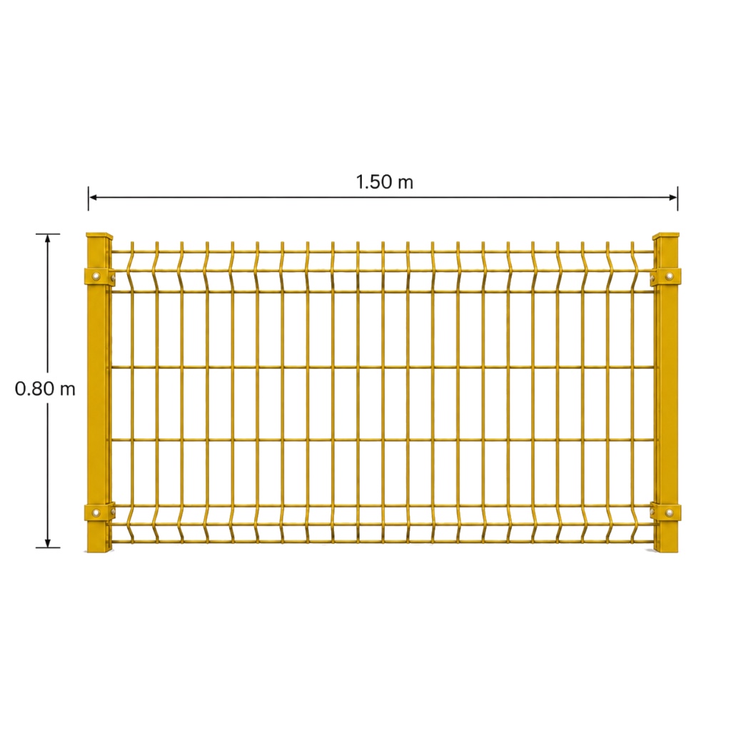 Kit Reja 3D 0.8 × 1.5 m — Pintado Amarillo (RAL 1003) — Fundir