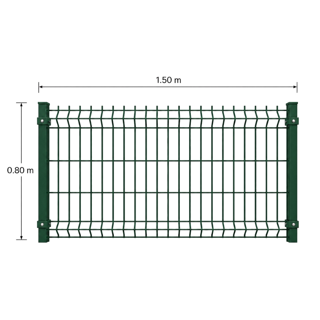 Kit Reja 3D 0.8 × 1.5 m — Pintado Verde (RAL 6005) — Fundir
