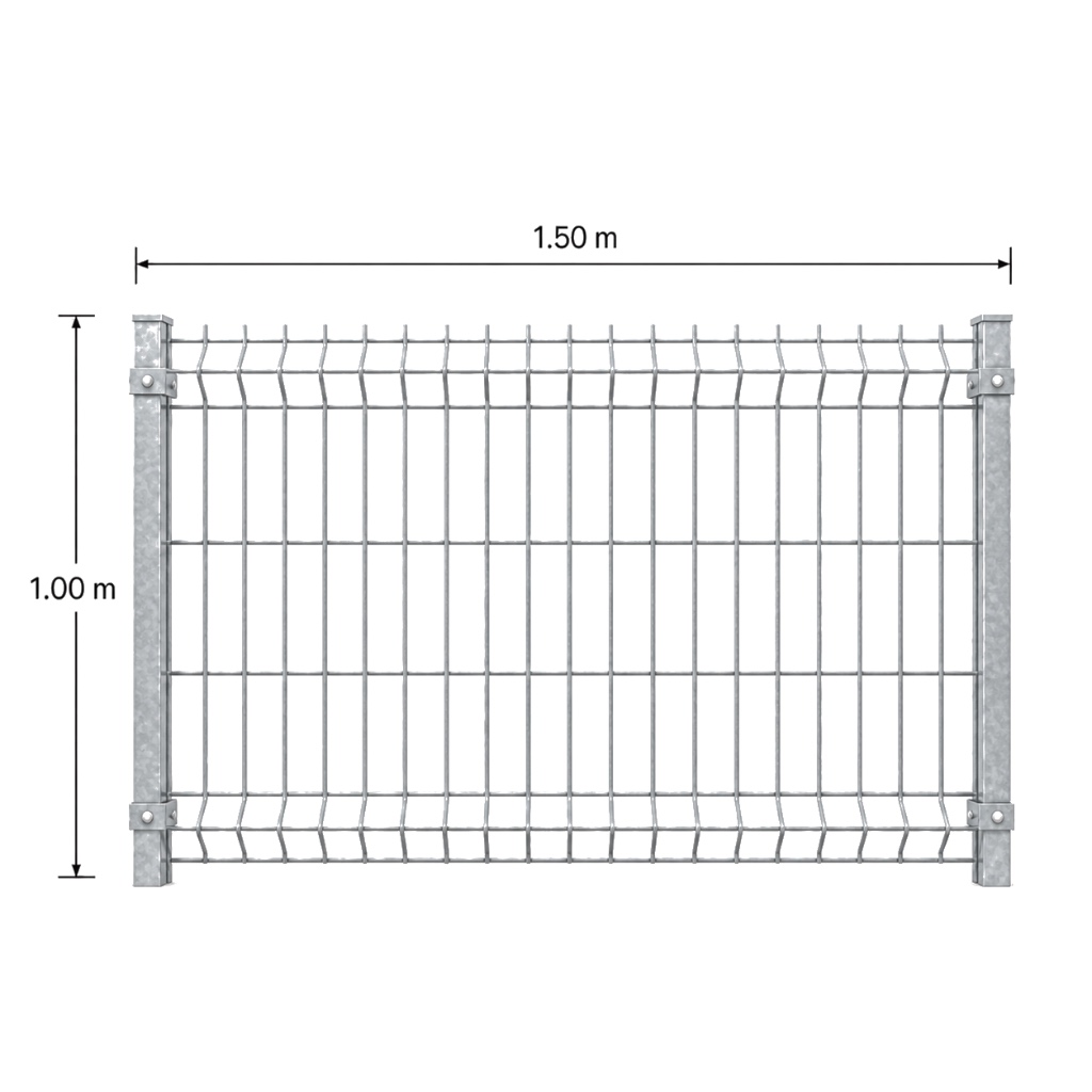 Kit Reja 3D 1.0 × 1.5 m — Galvanizado — Fundir