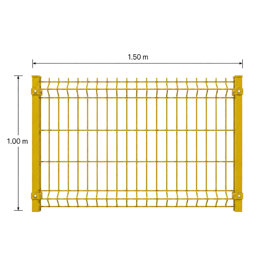 Kit Reja 3D 1.0 × 1.5 m — Pintado Amarillo (RAL 1003) — Fundir