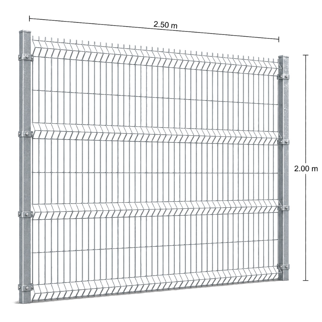 Kit Reja 3D 2.0 × 2.5 m — Galvanizado — Fundir