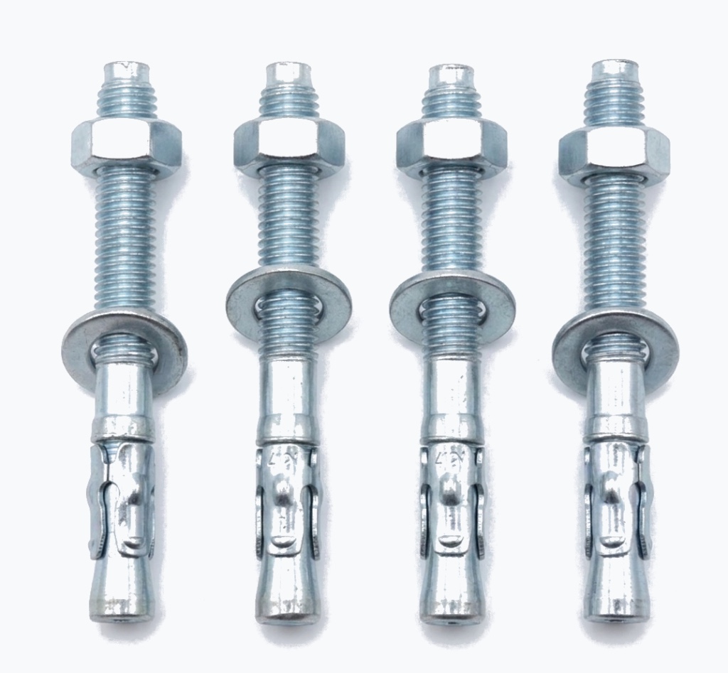 Kit de 4 pernos de expansión 3/8" × 4" — Galvanizado HDG