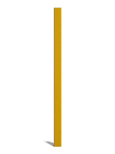 [POS-2X2-110/PE/AM] Poste pre-cortado 2"×2" — 1.1 m — Pintado Amarillo (RAL 1003)
