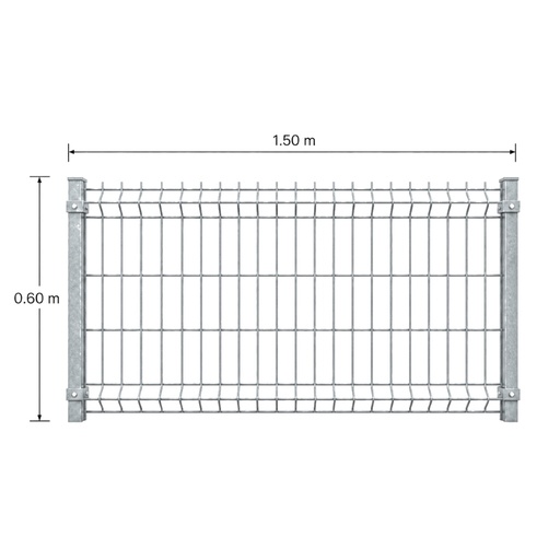 [KIT-RJ3D-60X150/PF] Kit Reja 3D 0.6 × 1.5 m — Galvanizado — Fundir
